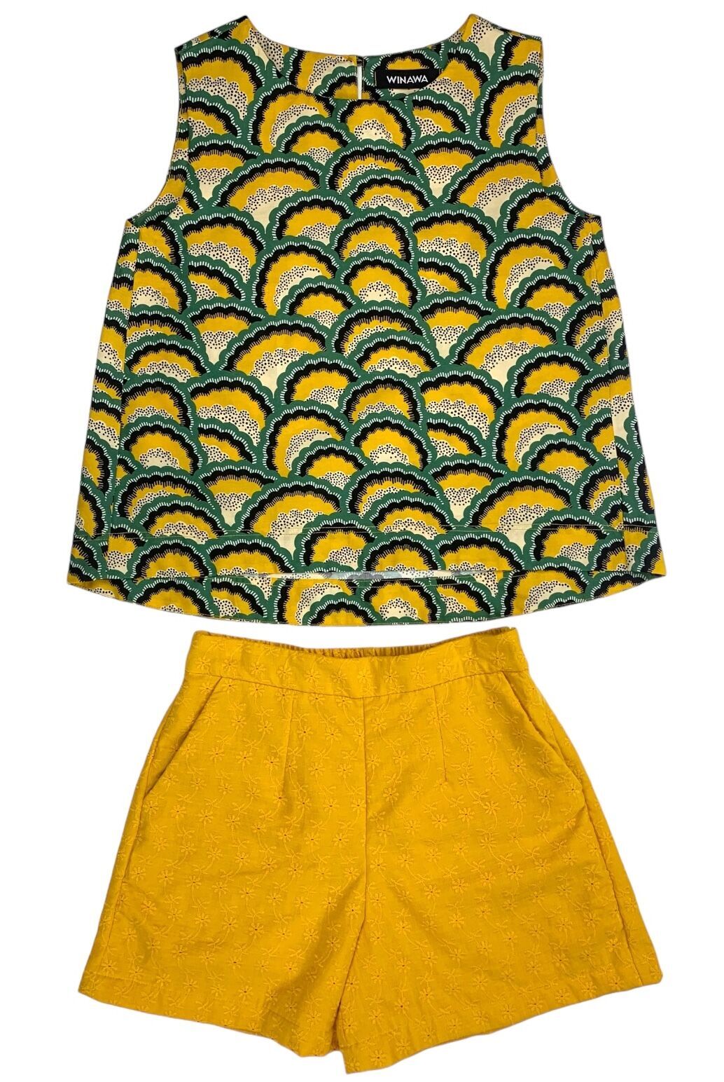 AFRICAN SLEEVELESS TOPS AND SHORTS SET