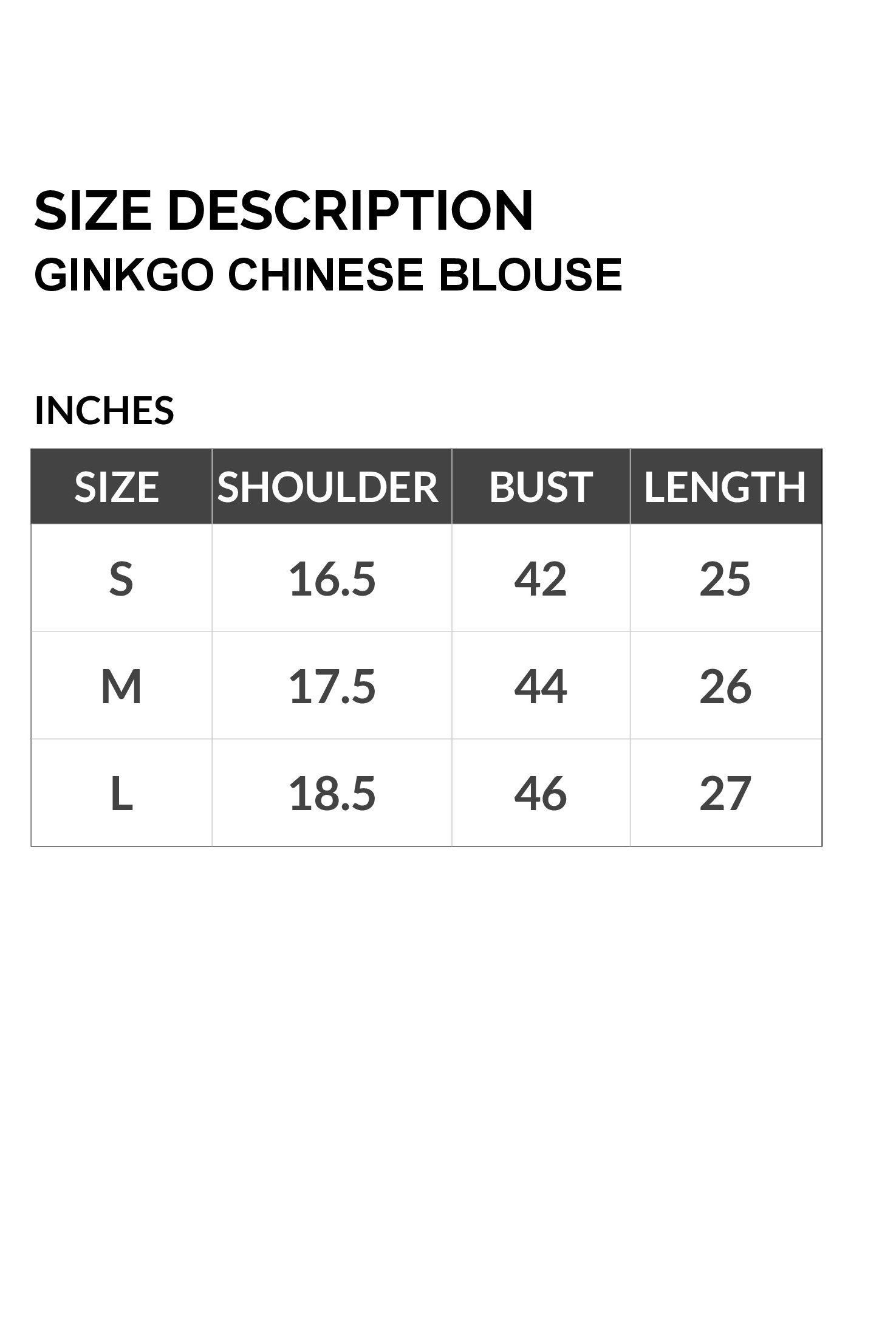 SIZE CHINESE BLOUSE