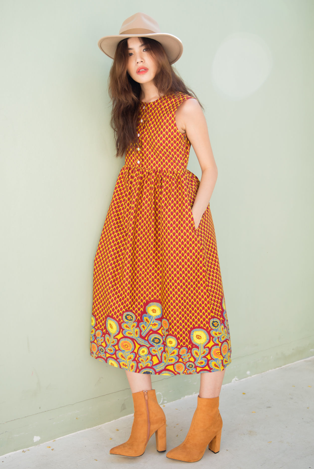 AFRICAN FLORAL PATTERN DRESS