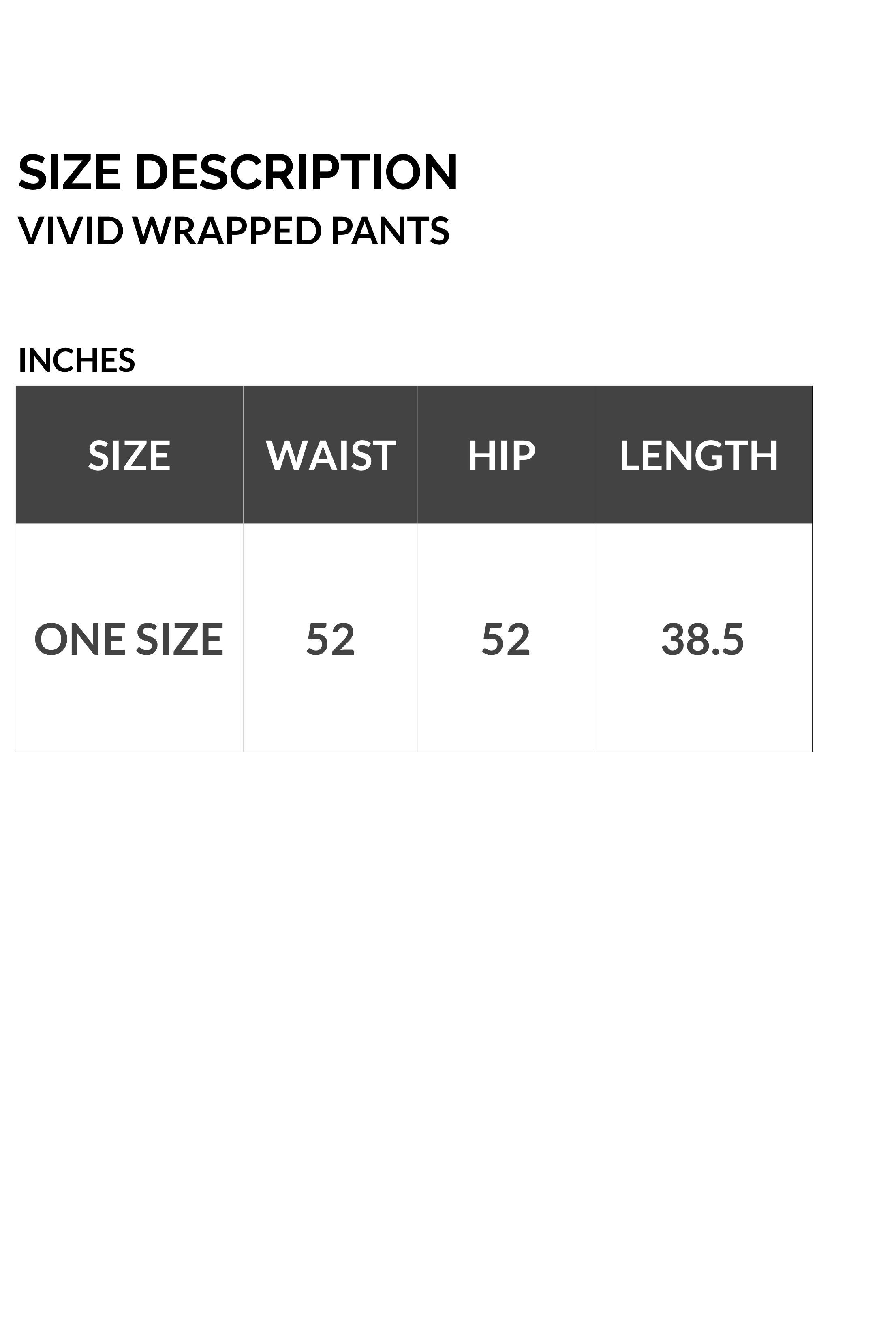 SIZES AFRICAN WRAPPED PANTS