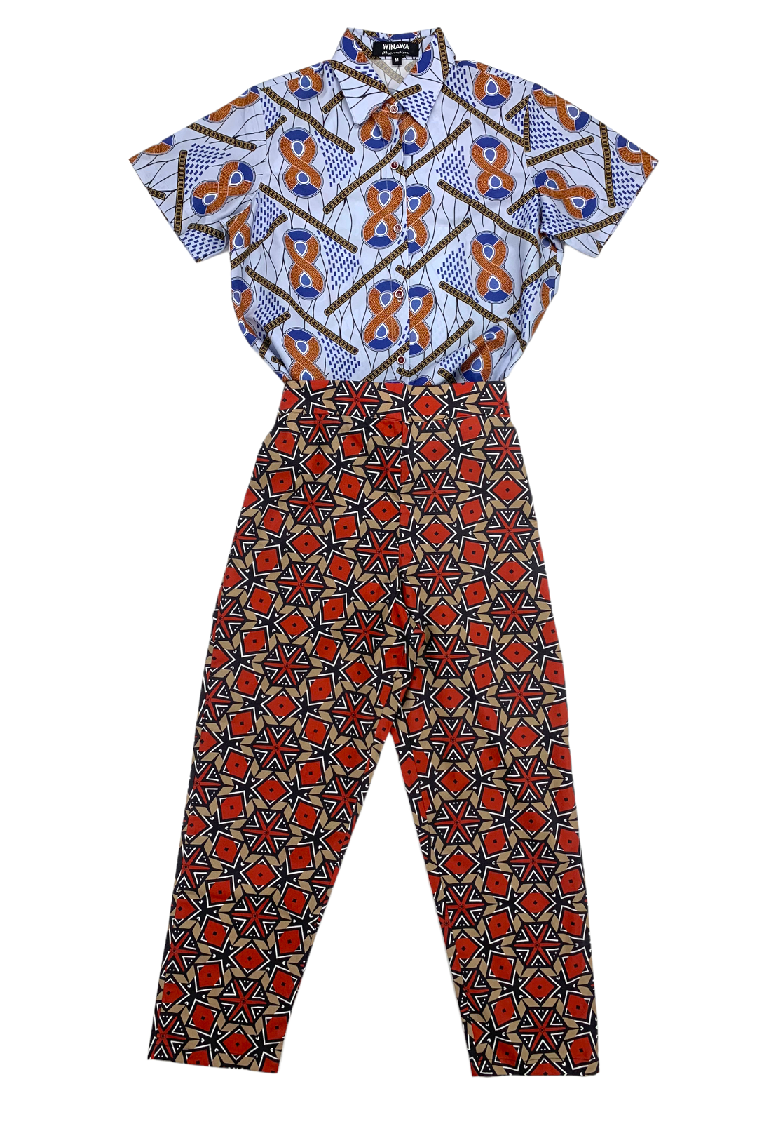 AFRICAN SHIRT AND TAPERED PANTS SET