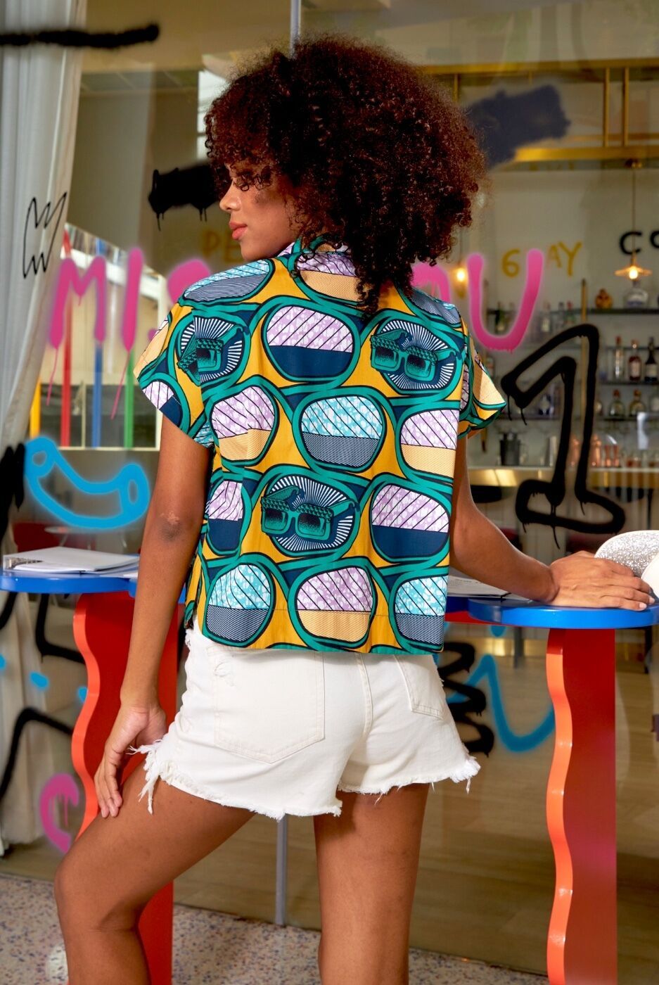 AFRICAN CROPPED SHIRT