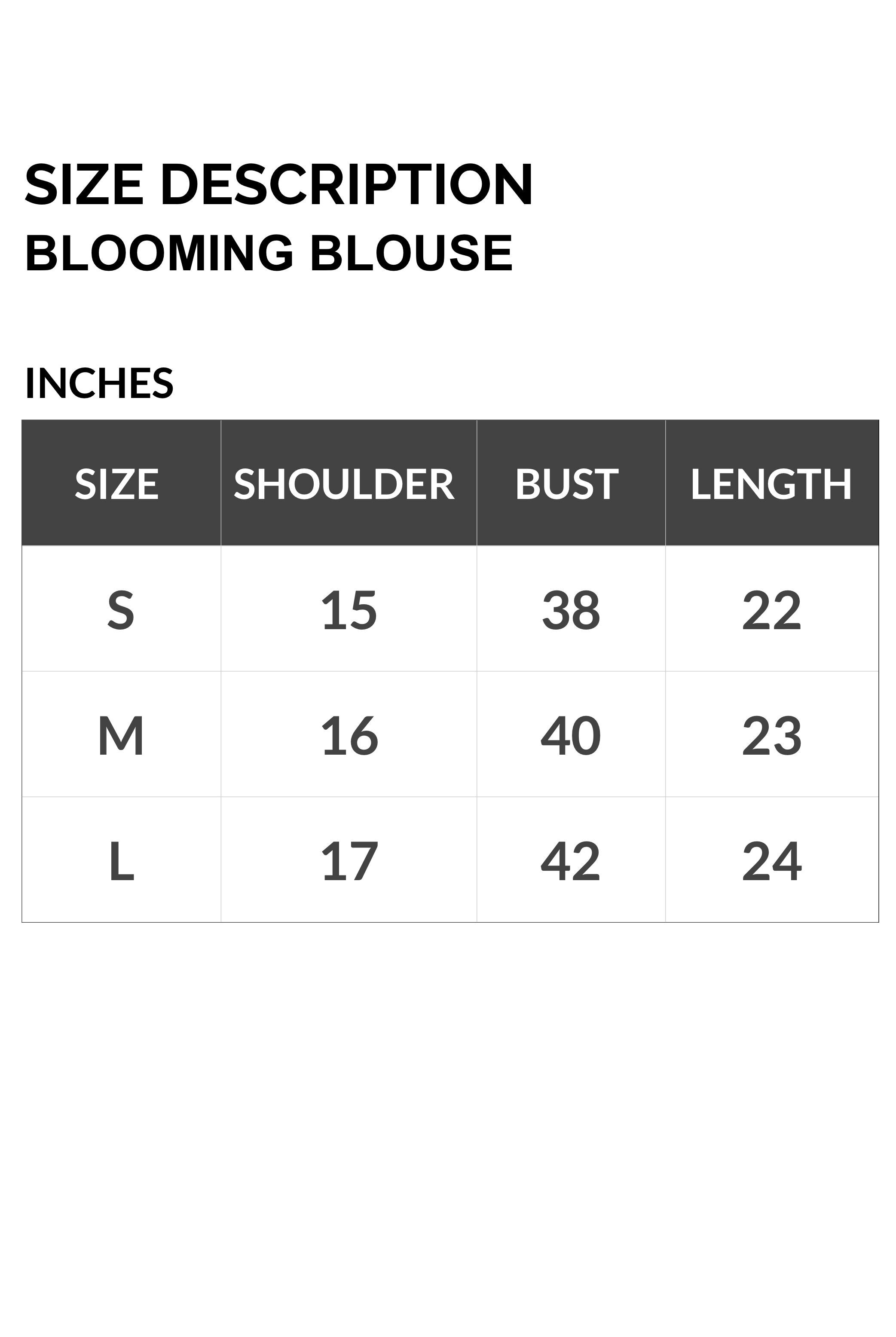 SIZE BLOOMING BLOUSE